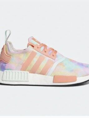 Adidas Sneakers NMD R1 6 Orange Tie Dye Pastel Lace Up Tennis Shoes FY1271
